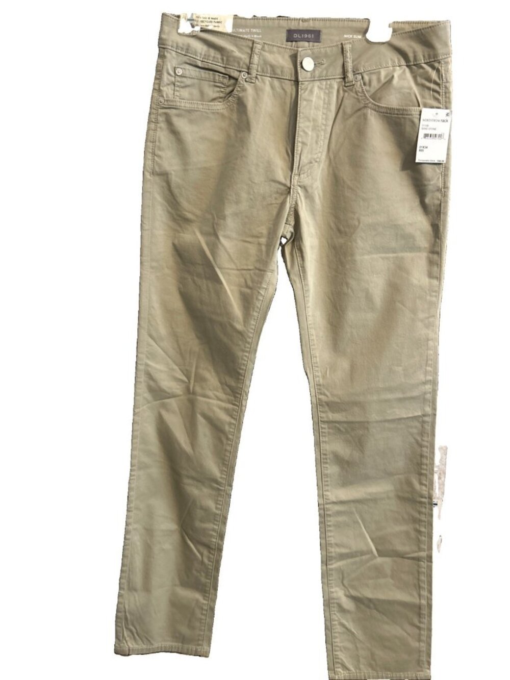 DL1961 Nick Slim Men's 31X34 Sand Stone Beige Slim Fit Jeans